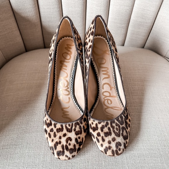 Sam Edelman Stillson Leopard Calf-Hair Pumps - SIZE 8 - Picture 4 of 12
